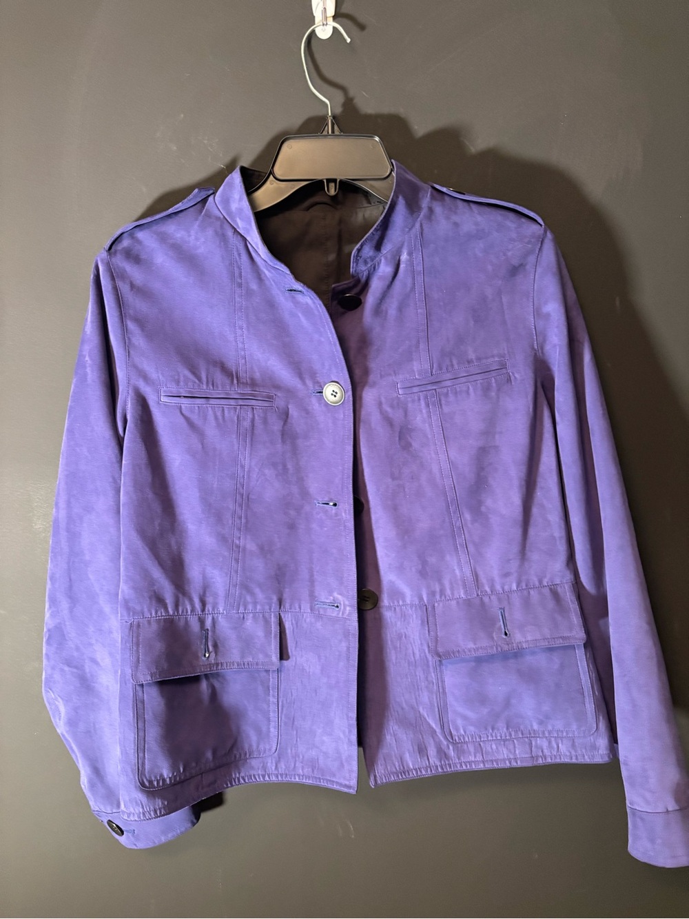 Mycra Pac Purple Suede Blazer Jacket